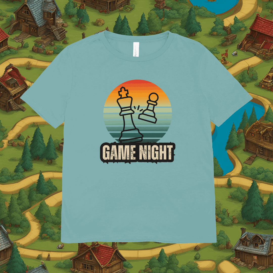 "Game Night" | Chess Design | Dice and Thread | Unisex Soft-Style T-Shirt