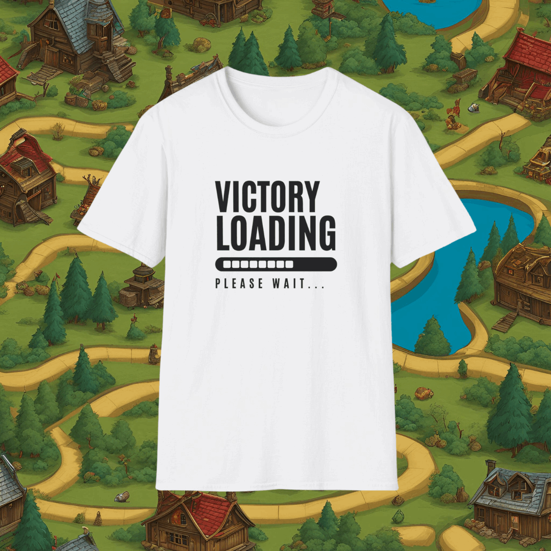 Victory Loading | Dice and Thread | Unisex Soft-Style T-Shirt