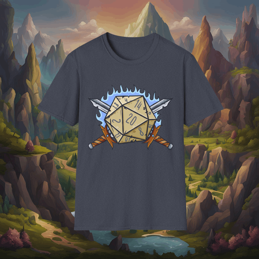 D20 Sword DnD  | Dice and Thread  | Unisex T-Shirt