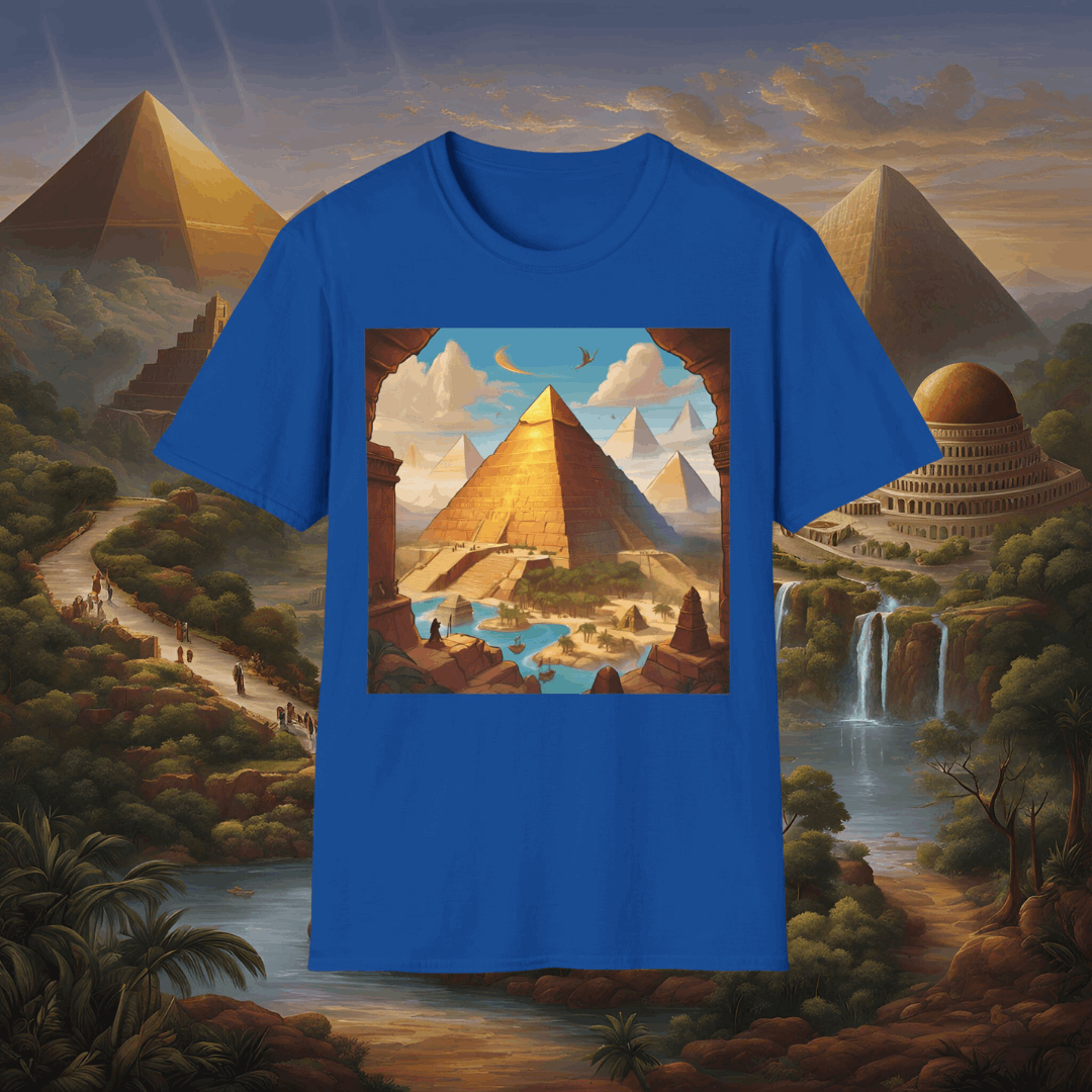 Seven Wonders Pyramid | Dice and Thread | Seven Wonders Retro T-Shirt