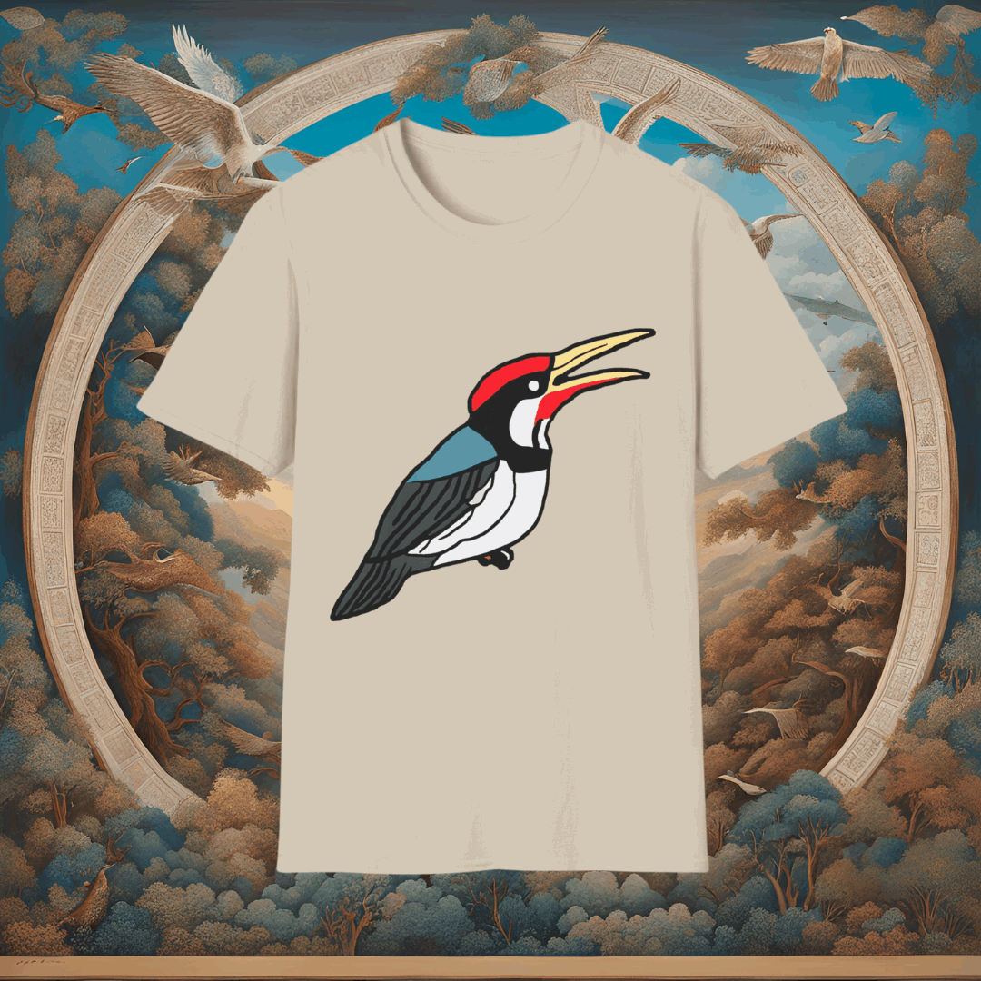 Wingspan Inspired Acorn Woodpecker | Dice and Thread | Printed Graphic T-Shirt Board Game